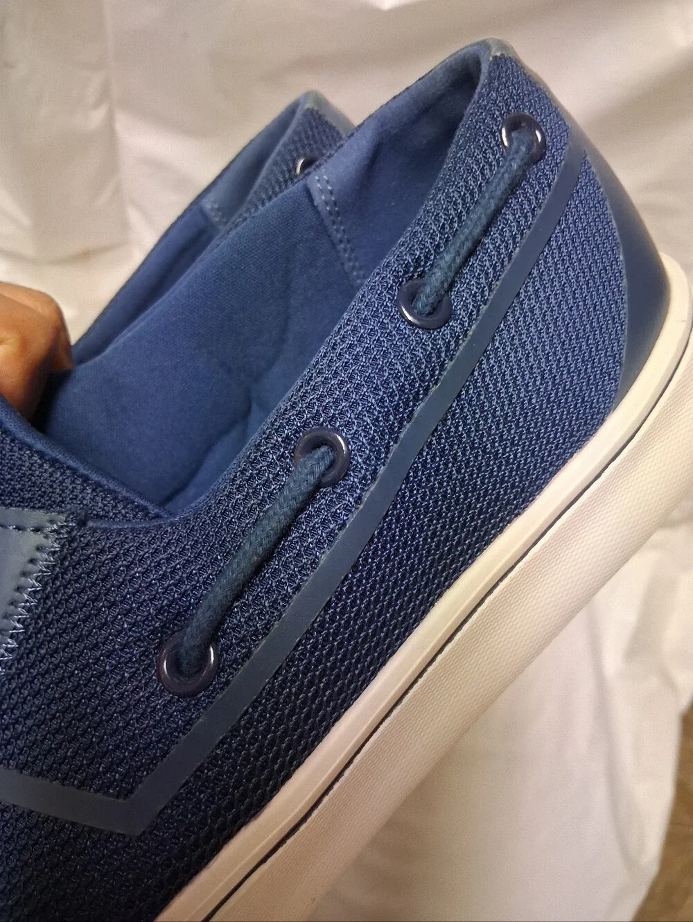 Lands' End Navy Men’s Casual Boat Shoe Size 12D Preowned